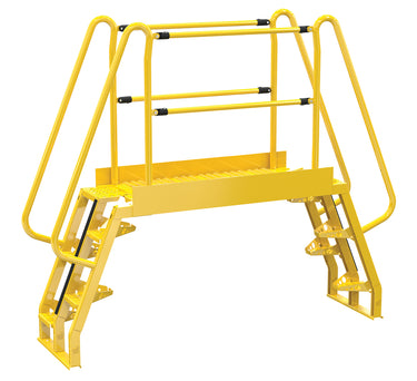 Alternating 5 Step Cross-Over Ladder w/ 68 Degree Step Angle & 56